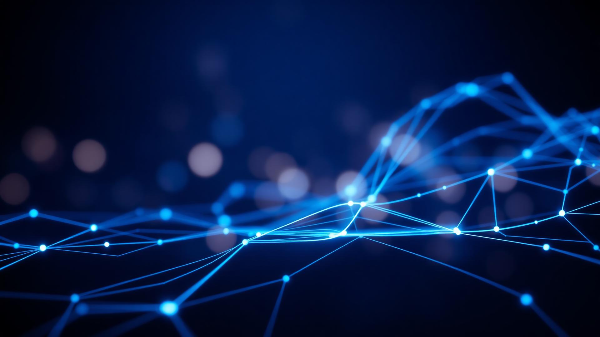 Abstract network representing connected digital infrastructure